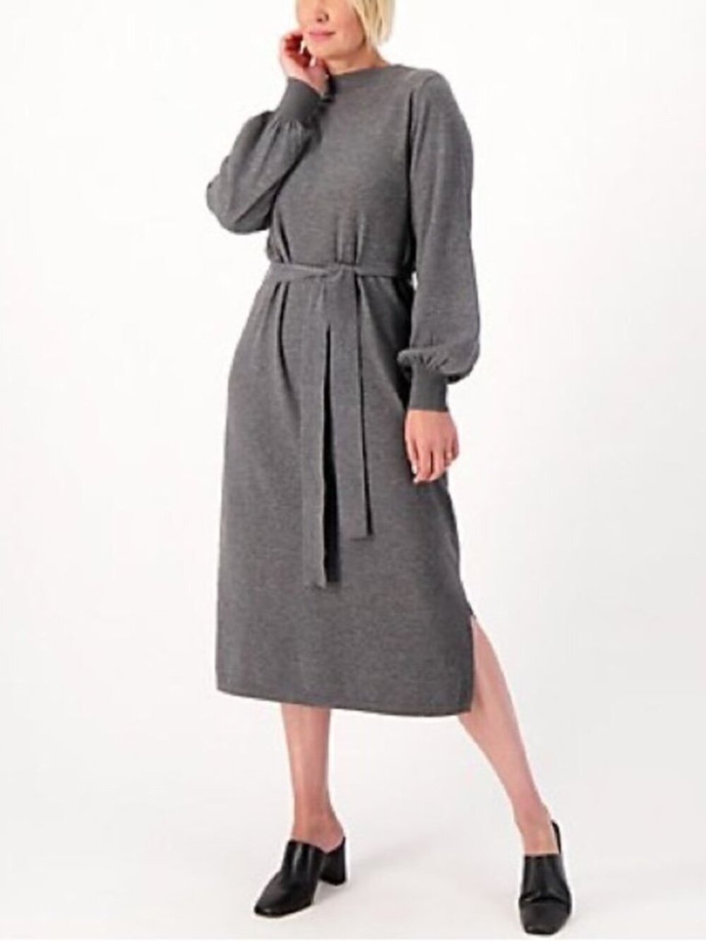 Girl With Curves Funnel Neck Sweater Dress